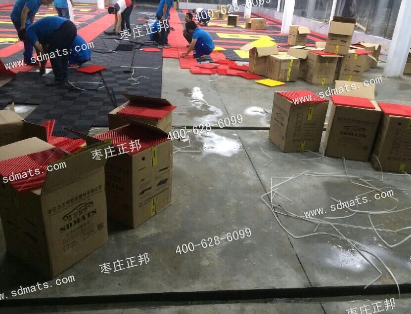 红黑风格汽车美容店装饰效果图